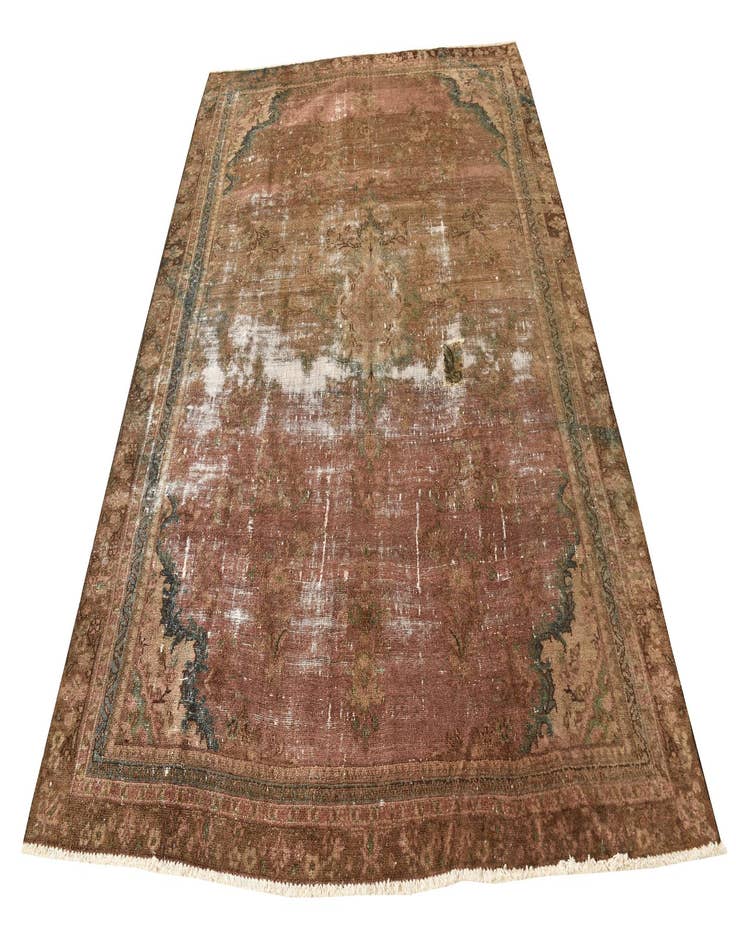 Detail image of  6' 5 x 9'  Hand Knotted Ultra Vintage Persian Wool Rug