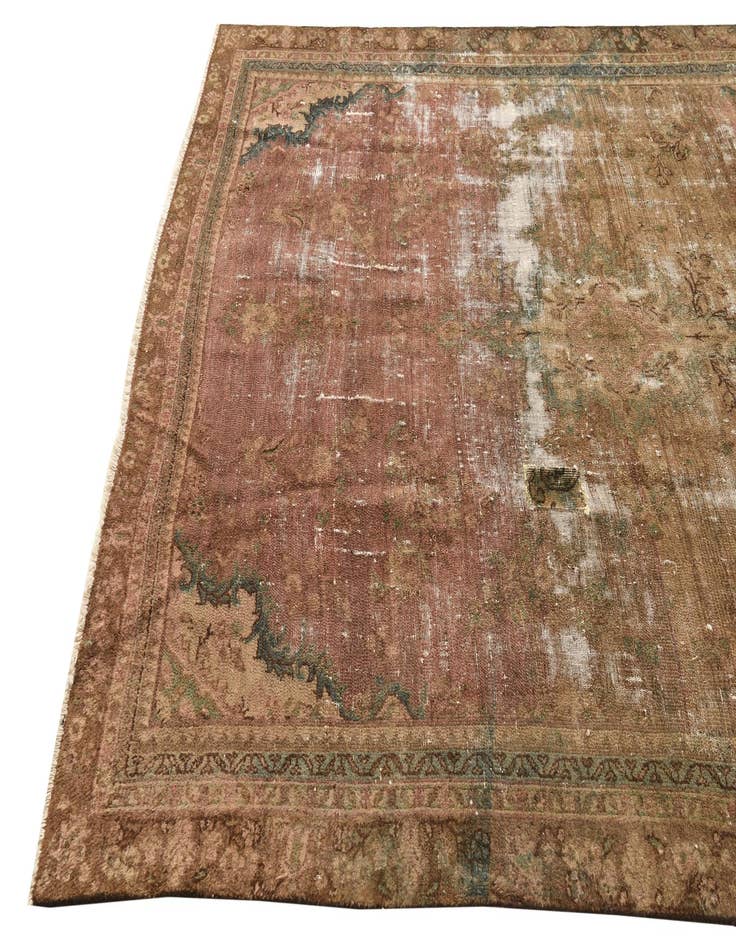 Detail image of  6' 5 x 9'  Hand Knotted Ultra Vintage Persian Wool Rug