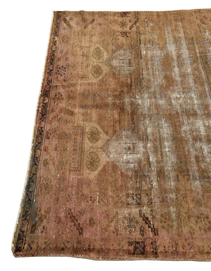 Detail image of  5' 1 x 8'  Hand Knotted Ultra Vintage Persian Wool Rug