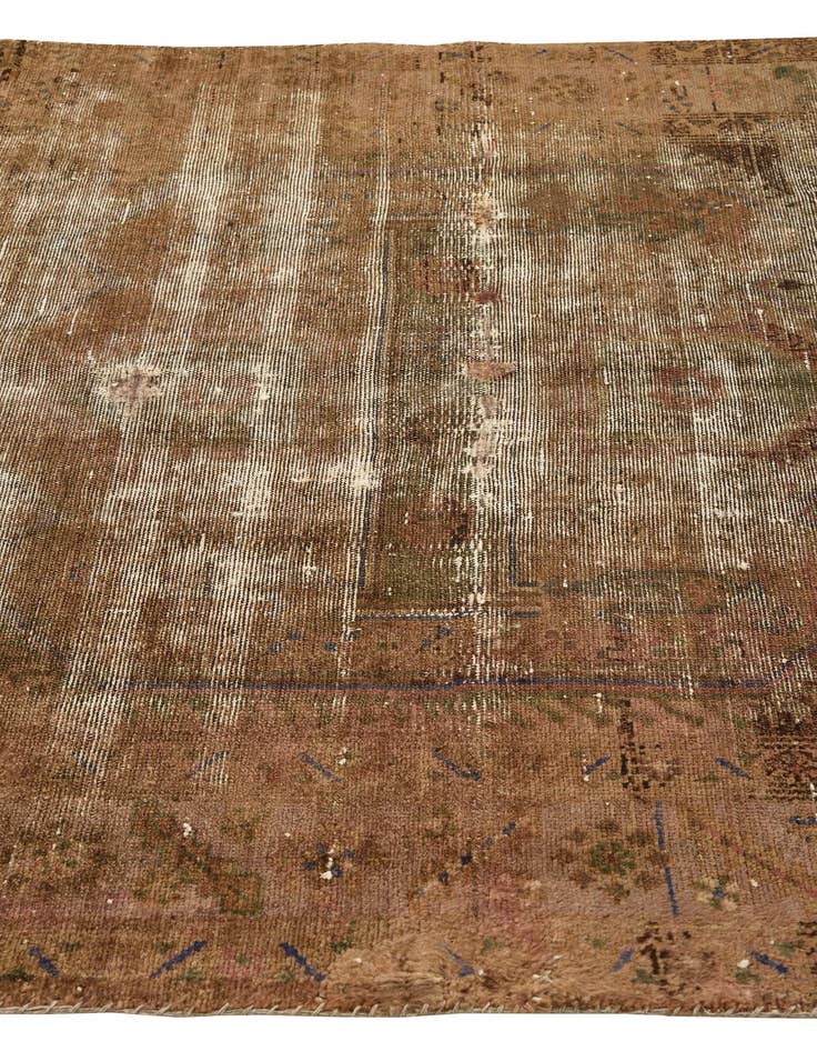 Detail image of  5' 1 x 8'  Hand Knotted Ultra Vintage Persian Wool Rug