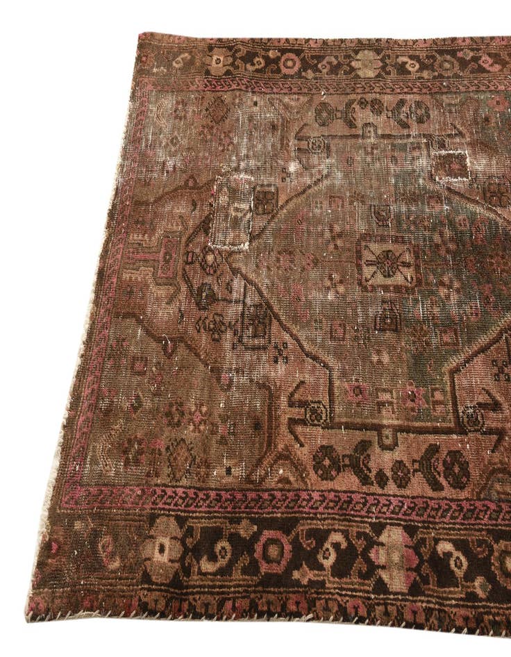 Detail image of  4' x 5' 9  Hand Knotted Ultra Vintage Persian Wool Rug