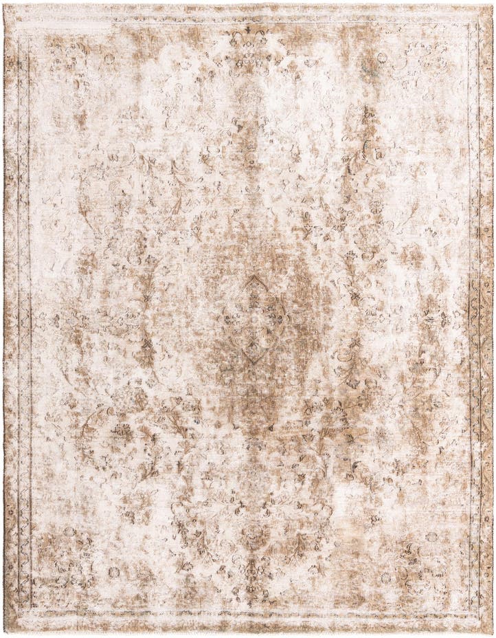  7' 1 x 10' 4  Hand Knotted Ultra Vintage Persian W...