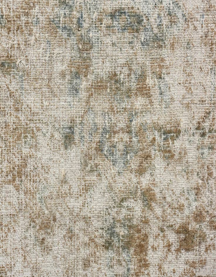 Detail image of  6' 10 x 11'  Hand Knotted Ultra Vintage Persian Wool Rug