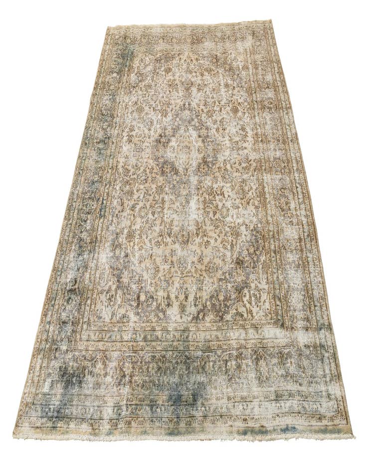 Detail image of  8' x 11'  Hand Knotted Ultra Vintage Persian Wool Rug