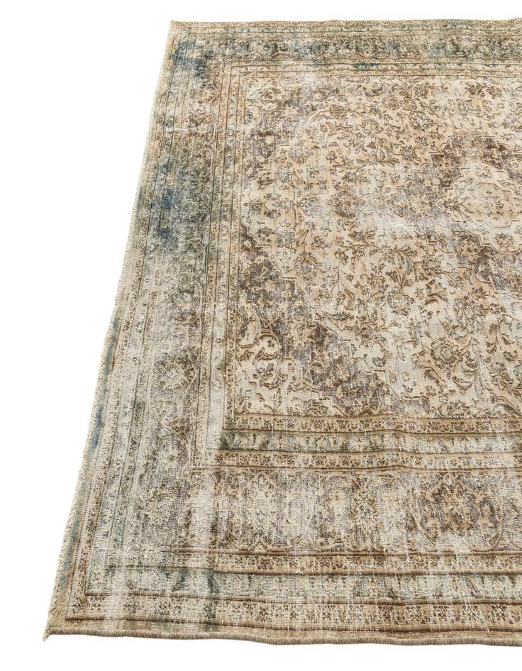 Detail image of  8' x 11'  Hand Knotted Ultra Vintage Persian Wool Rug