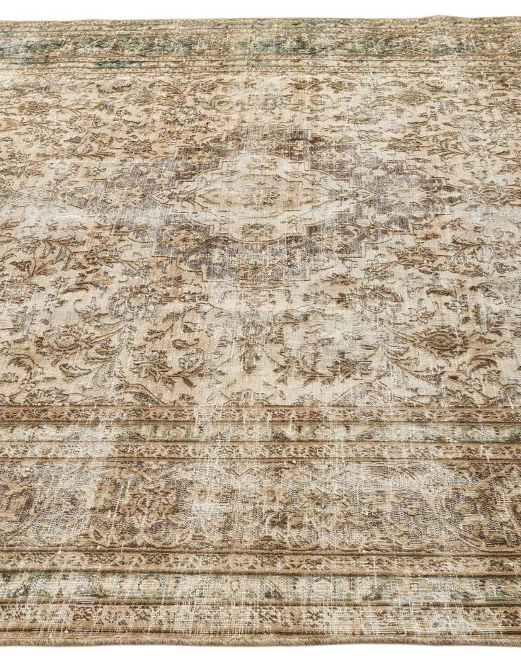 Detail image of  8' x 11'  Hand Knotted Ultra Vintage Persian Wool Rug