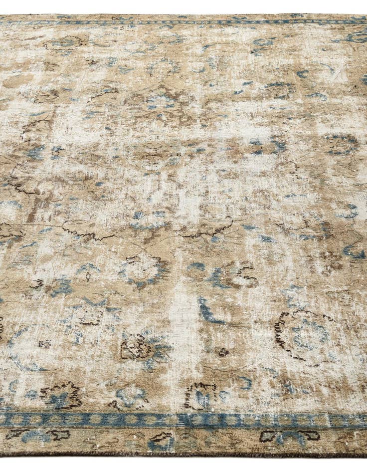 Detail image of  7' x 10' 2  Hand Knotted Ultra Vintage Persian Wool Rug