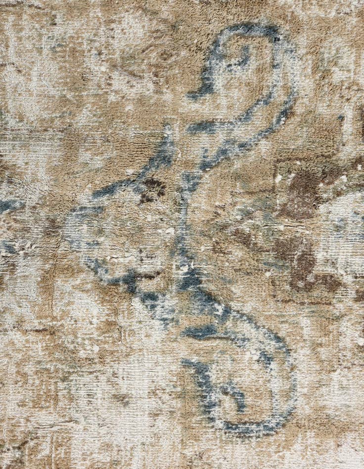 Detail image of  7' x 10' 2  Hand Knotted Ultra Vintage Persian Wool Rug