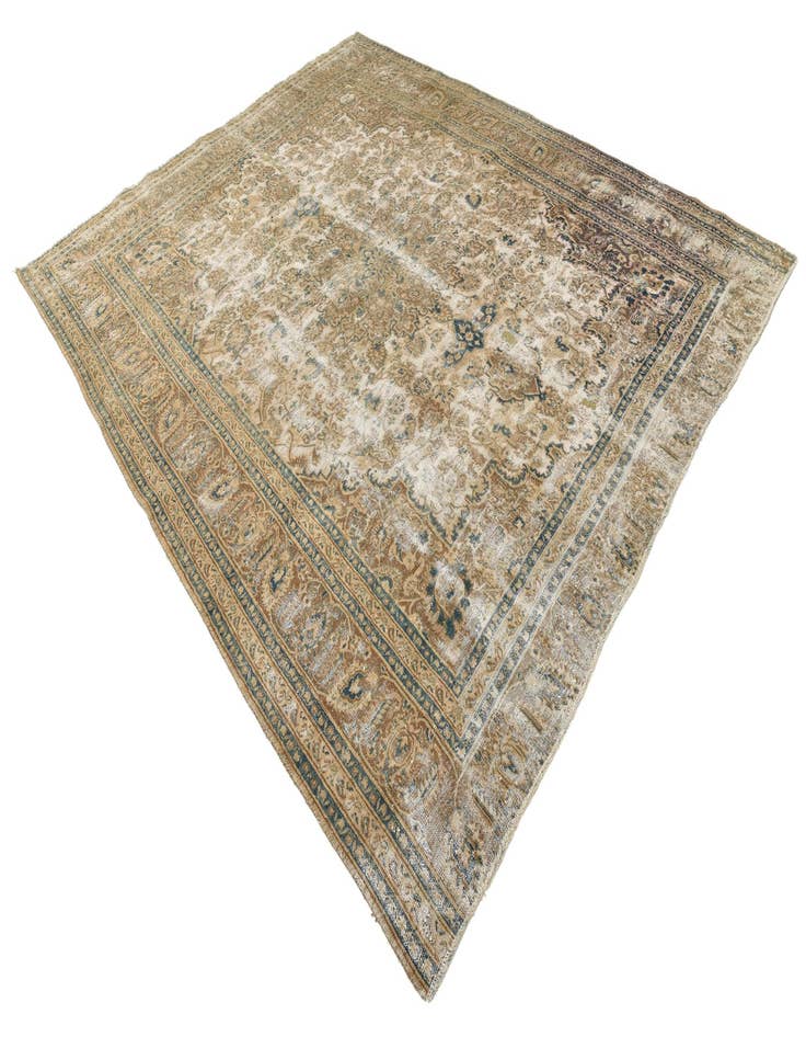 Detail image of  9' 4 x 11' 6  Hand Knotted Ultra Vintage Persian Wool Rug