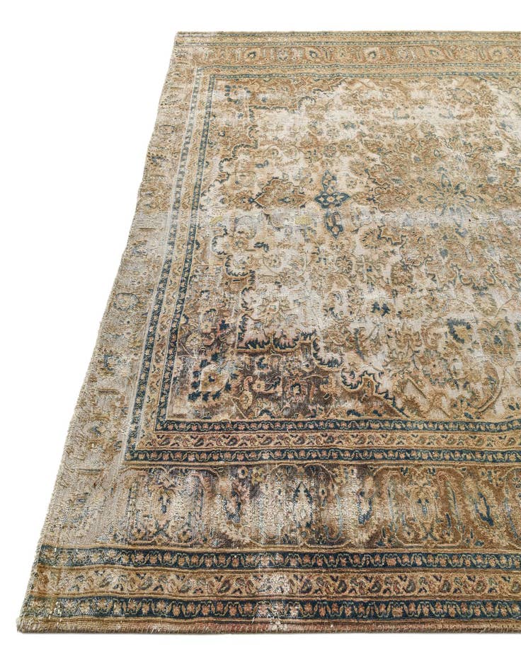 Detail image of  9' 4 x 11' 6  Hand Knotted Ultra Vintage Persian Wool Rug