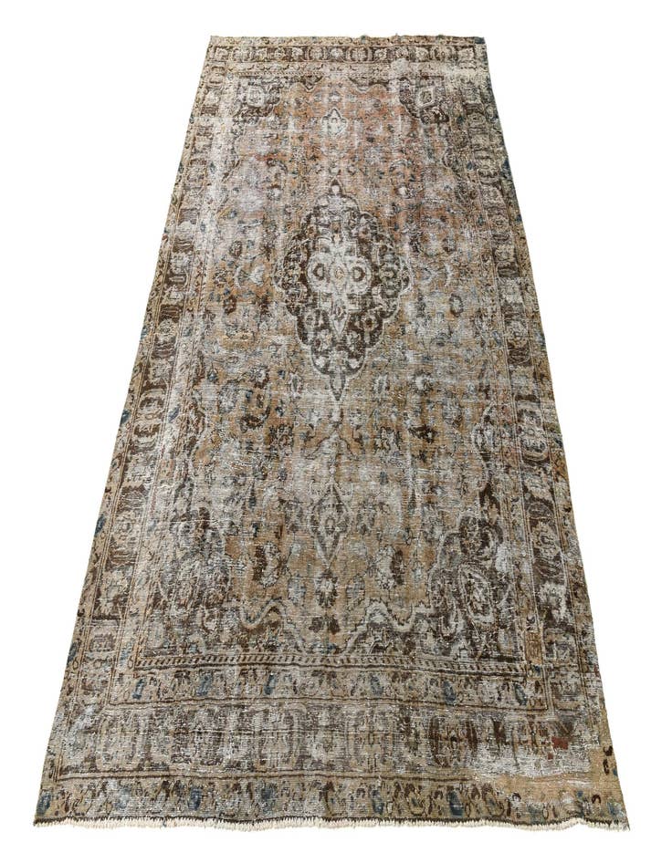 Detail image of  9' 5 x 13'  Hand Knotted Ultra Vintage Persian Wool Rug