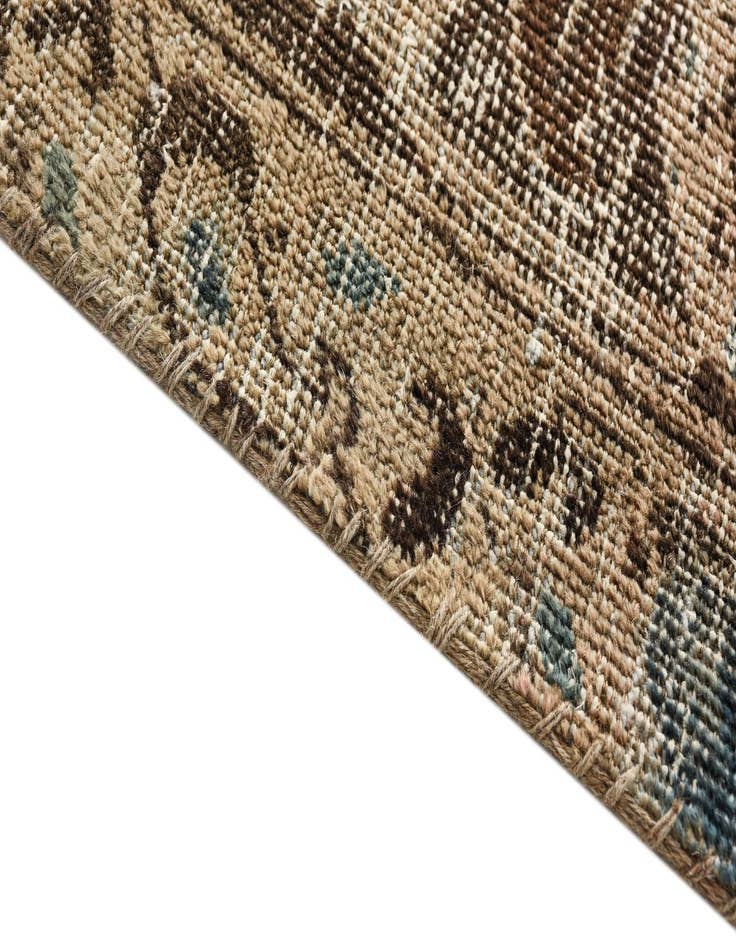 Detail image of  9' 5 x 13'  Hand Knotted Ultra Vintage Persian Wool Rug