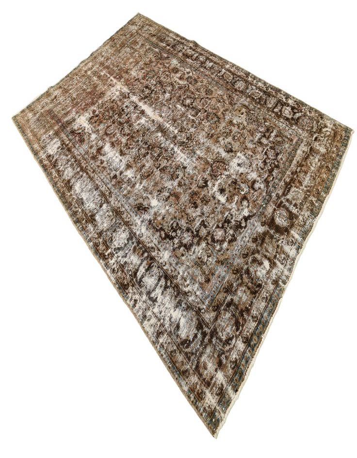 Detail image of  6' 4 x 9' 5  Hand Knotted Ultra Vintage Persian Wool Rug