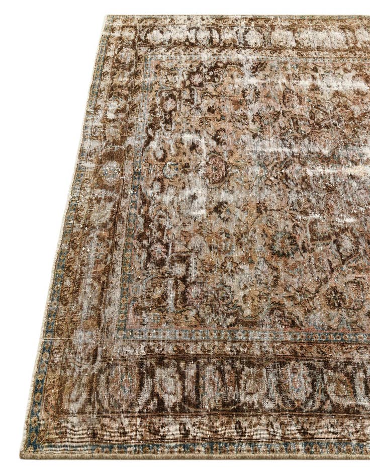 Detail image of  6' 4 x 9' 5  Hand Knotted Ultra Vintage Persian Wool Rug