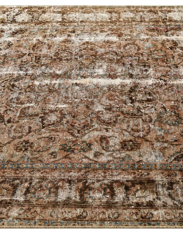 Detail image of  6' 4 x 9' 5  Hand Knotted Ultra Vintage Persian Wool Rug