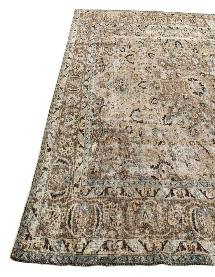 Detail image of  9' 10 x 12' 10  Hand Knotted Ultra Vintage Persian Wool Rug