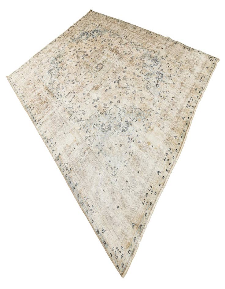 Detail image of  9' 6 x 12' 9  Hand Knotted Ultra Vintage Persian Wool Rug