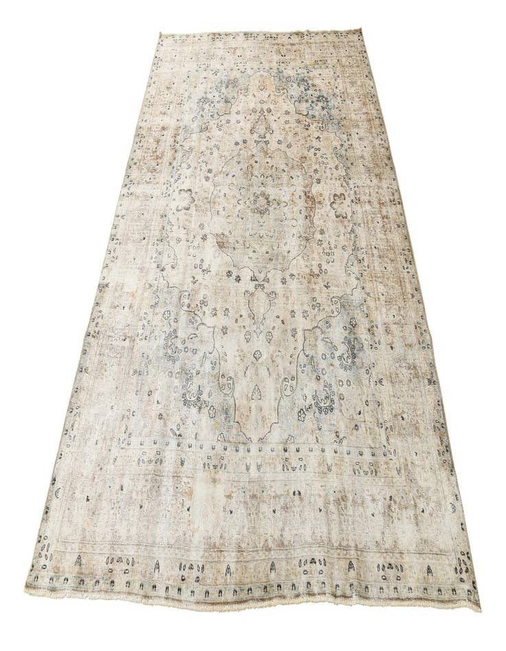 Detail image of  9' 6 x 12' 9  Hand Knotted Ultra Vintage Persian Wool Rug