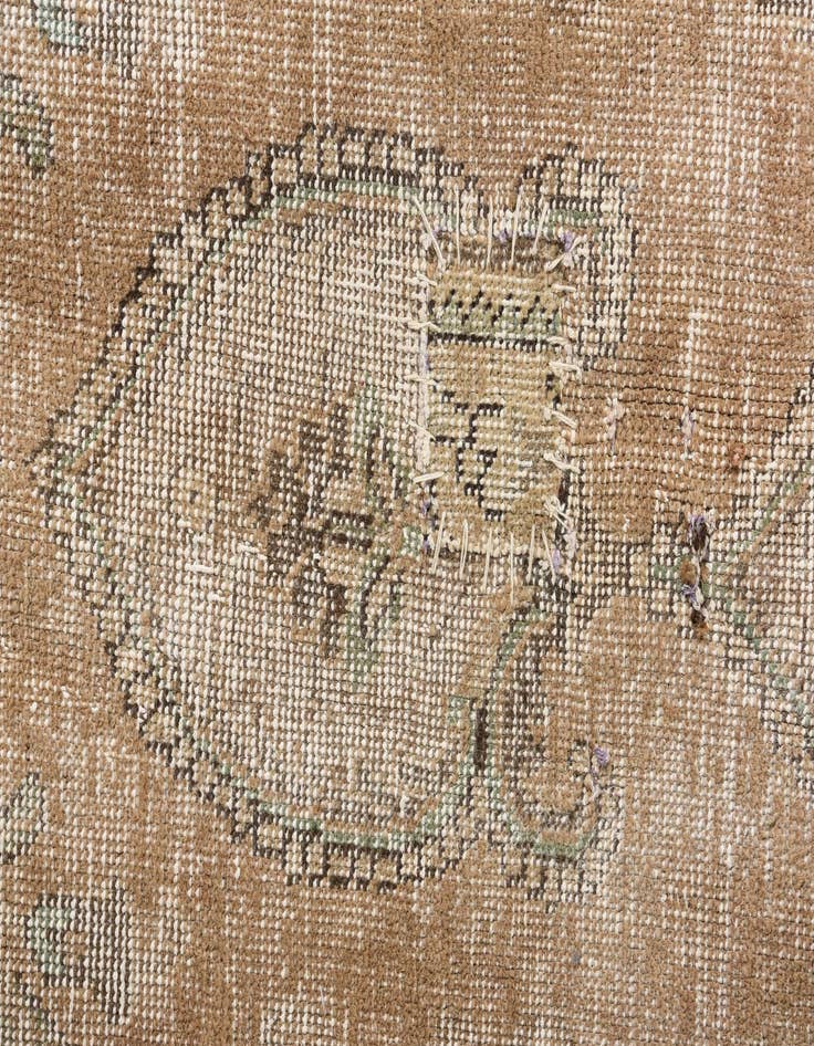 Detail image of  9' 6 x 12' 10  Hand Knotted Ultra Vintage Persian Wool Rug