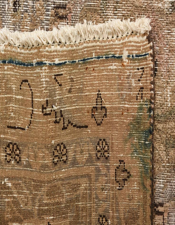 Detail image of  9' 6 x 12' 9  Hand Knotted Ultra Vintage Persian Wool Rug