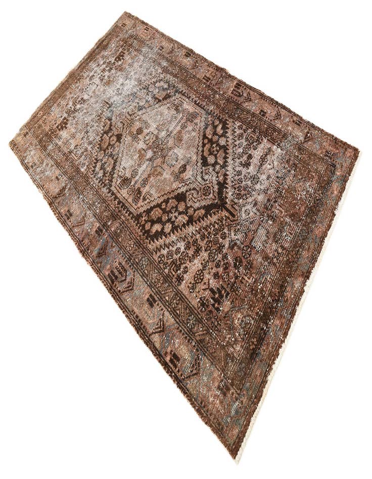 Detail image of  3' 9 x 6' 4  Hand Knotted Ultra Vintage Persian Wool Rug