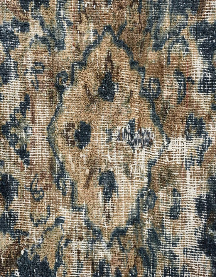 Detail image of  6' 4 x 9' 2  Hand Knotted Ultra Vintage Persian Wool Rug