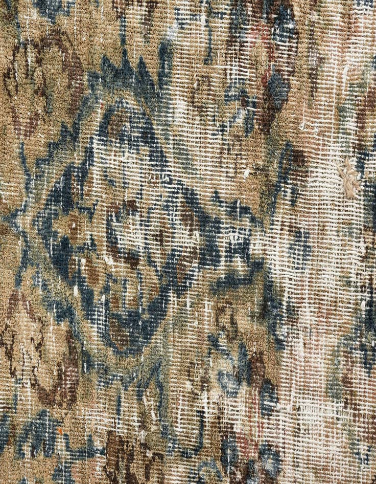 Detail image of  6' 4 x 9' 2  Hand Knotted Ultra Vintage Persian Wool Rug