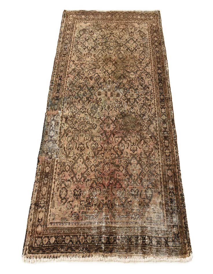 Detail image of  3' 7 x 5' 5  Hand Knotted Ultra Vintage Persian Wool Rug