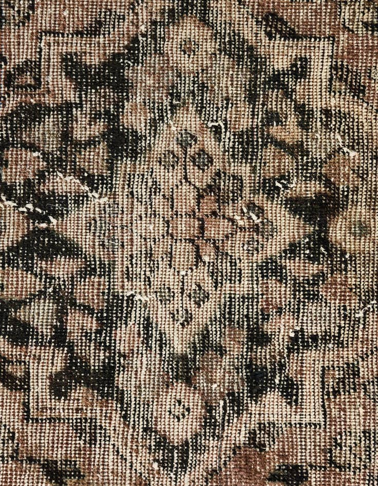 Detail image of  3' 2 x 5'  Hand Knotted Ultra Vintage Persian Wool Rug