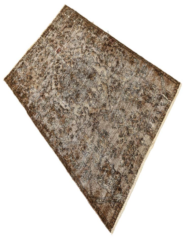 Detail image of  3' 6 x 5' 9  Hand Knotted Ultra Vintage Persian Wool Rug