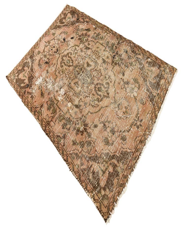 Detail image of  3' 10 x 5' 9  Hand Knotted Ultra Vintage Persian Wool Rug