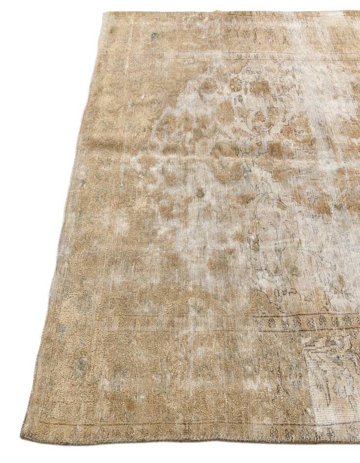 Detail image of  6' 2 x 9' 7  Hand Knotted Ultra Vintage Persian Wool Rug