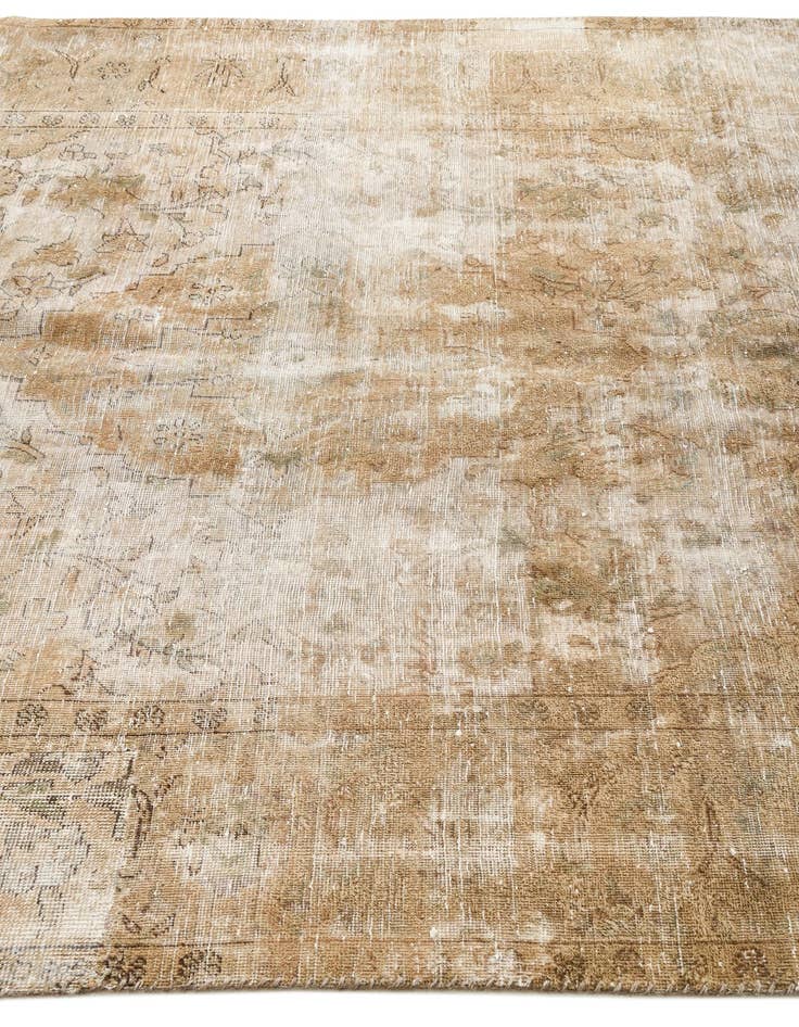 Detail image of  6' 2 x 9' 7  Hand Knotted Ultra Vintage Persian Wool Rug