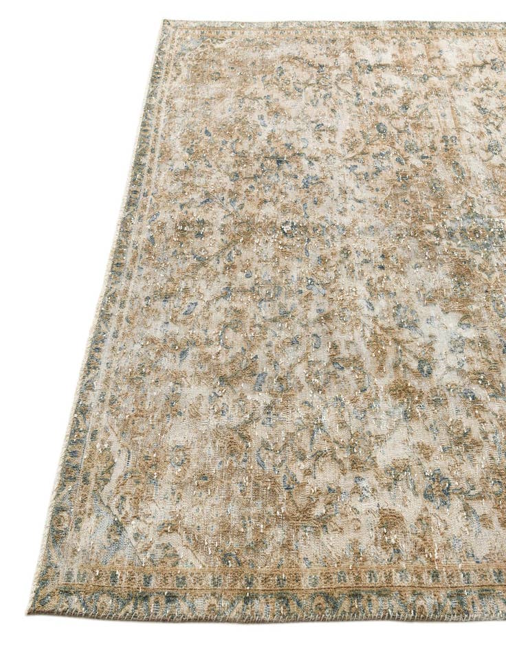 Detail image of  6' 9 x 9' 6  Hand Knotted Ultra Vintage Persian Wool Rug