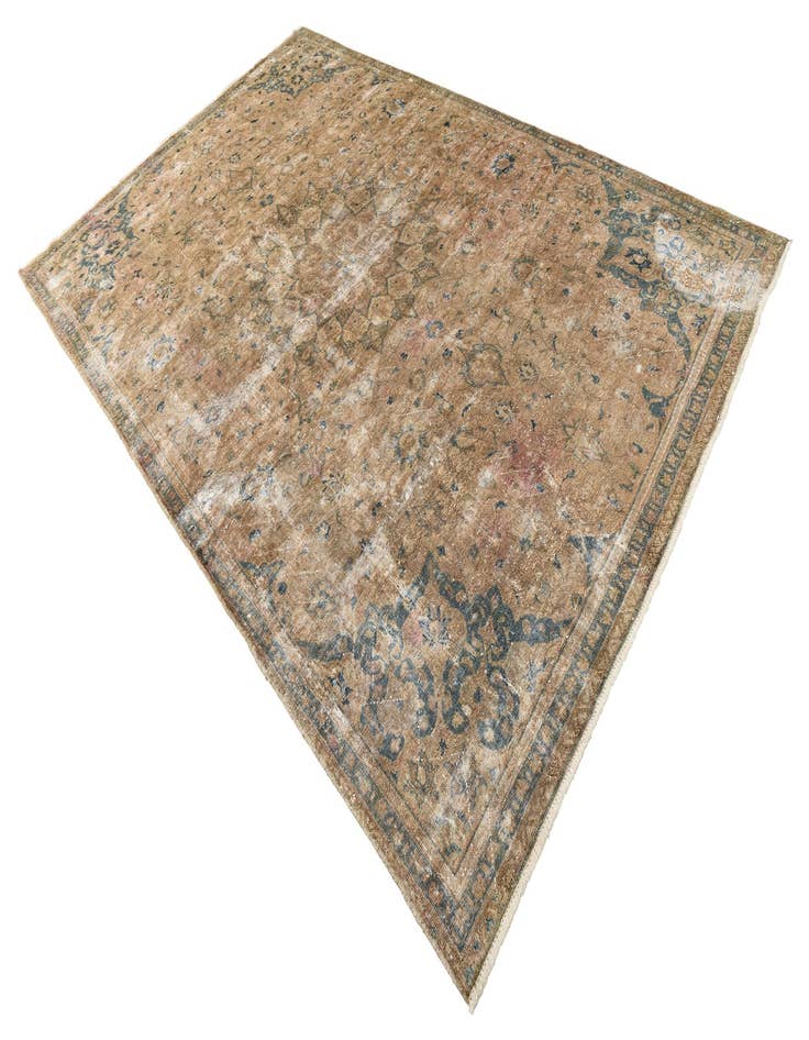 Detail image of  7' 5 x 11' 6  Hand Knotted Ultra Vintage Persian Wool Rug