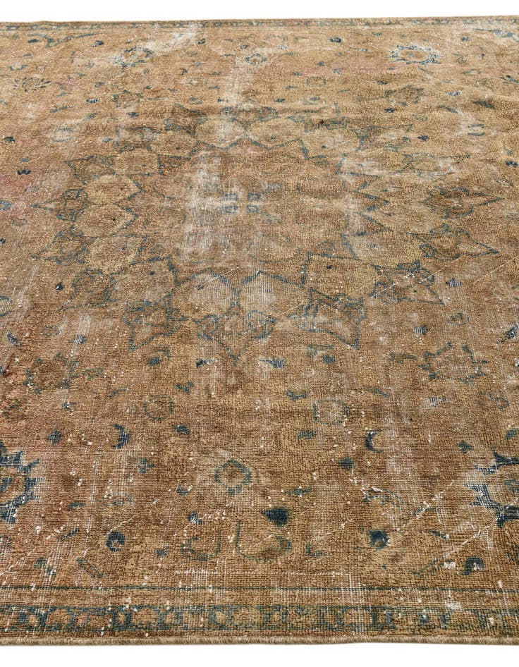Detail image of  7' 5 x 11' 6  Hand Knotted Ultra Vintage Persian Wool Rug