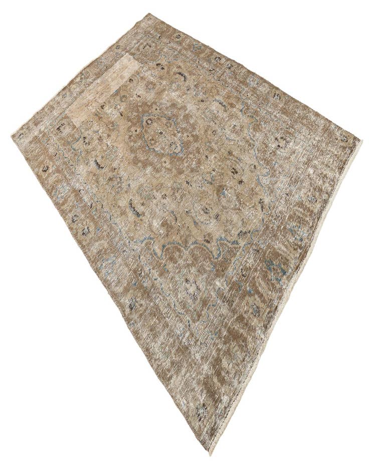 Detail image of  5' 9 x 8' 7  Hand Knotted Ultra Vintage Persian Wool Rug