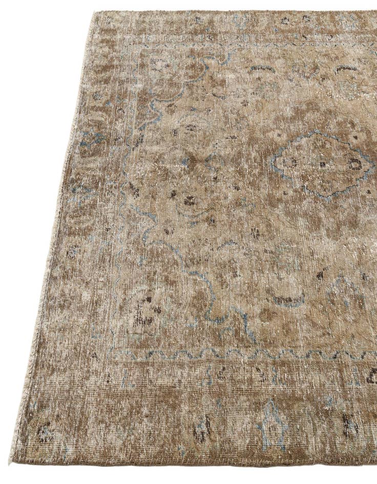 Detail image of  5' 9 x 8' 7  Hand Knotted Ultra Vintage Persian Wool Rug