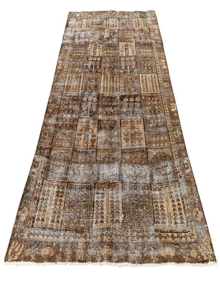 Detail image of  6' 2 x 9' 5  Hand Knotted Ultra Vintage Persian Wool Rug