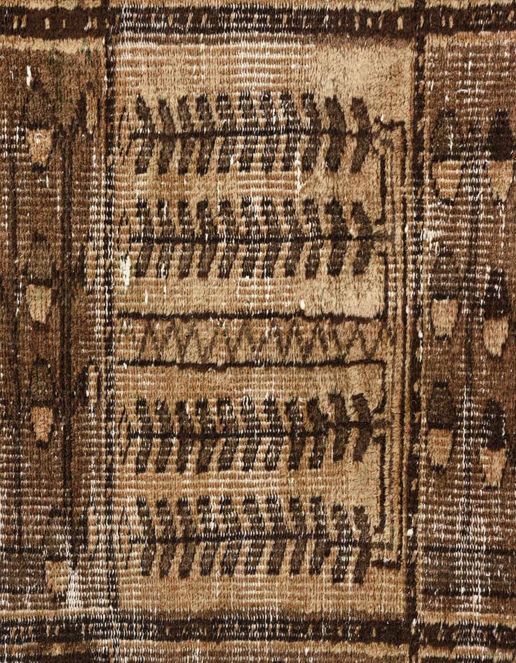 Detail image of  6' 2 x 9' 5  Hand Knotted Ultra Vintage Persian Wool Rug