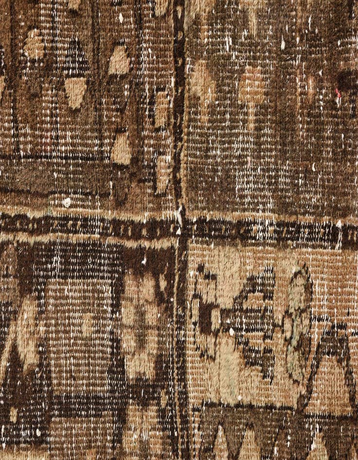 Detail image of  6' 2 x 9' 5  Hand Knotted Ultra Vintage Persian Wool Rug
