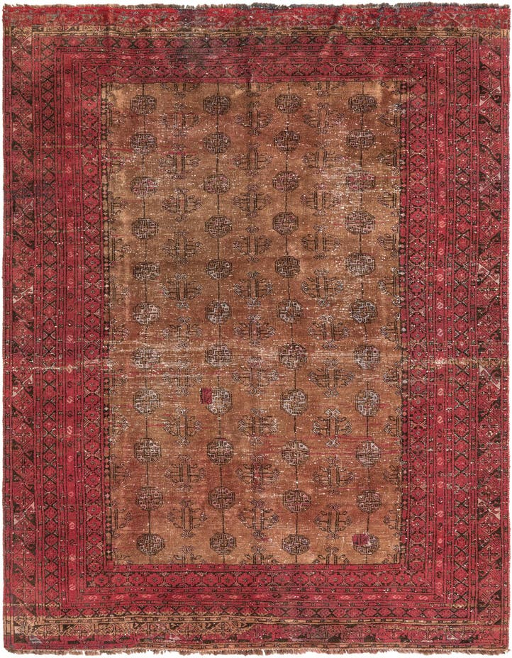  5' 8 x 7' 10  Hand Knotted Ultra Vintage Persian W...