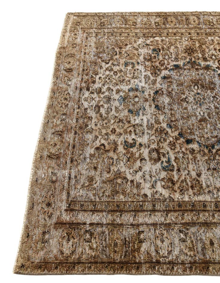Detail image of  6' x 8' 10  Hand Knotted Ultra Vintage Persian Wool Rug