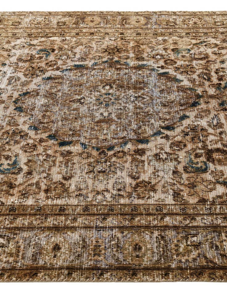 Detail image of  6' x 8' 10  Hand Knotted Ultra Vintage Persian Wool Rug
