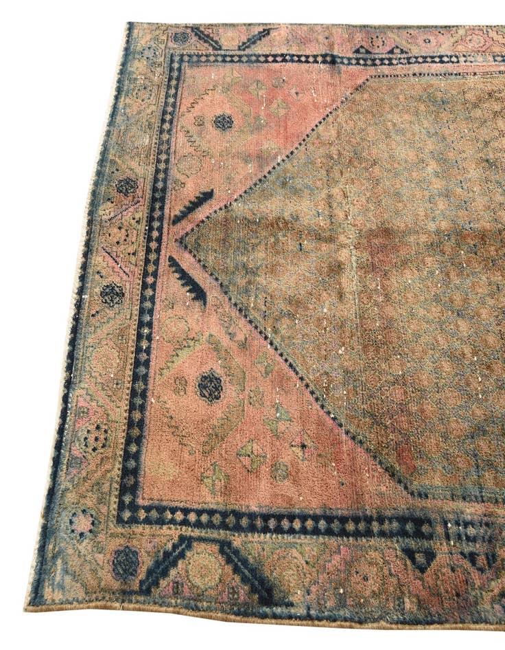 Detail image of  4' 10 x 8' 10  Hand Knotted Ultra Vintage Persian Wool Rug