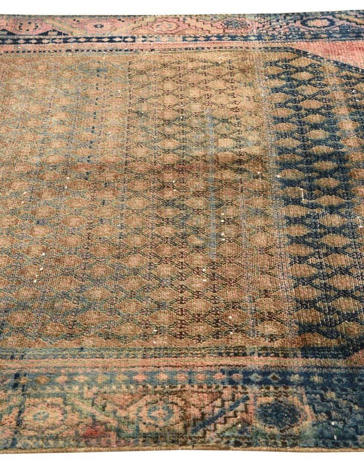Detail image of  4' 10 x 8' 10  Hand Knotted Ultra Vintage Persian Wool Rug