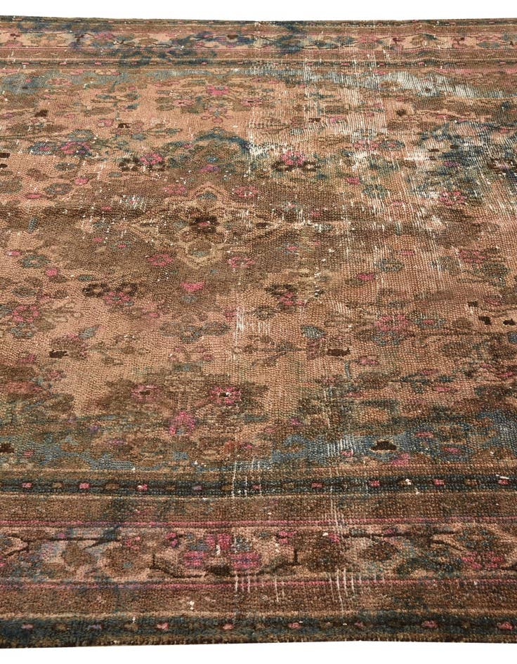 Detail image of  6' 7 x 9' 8  Hand Knotted Ultra Vintage Persian Wool Rug