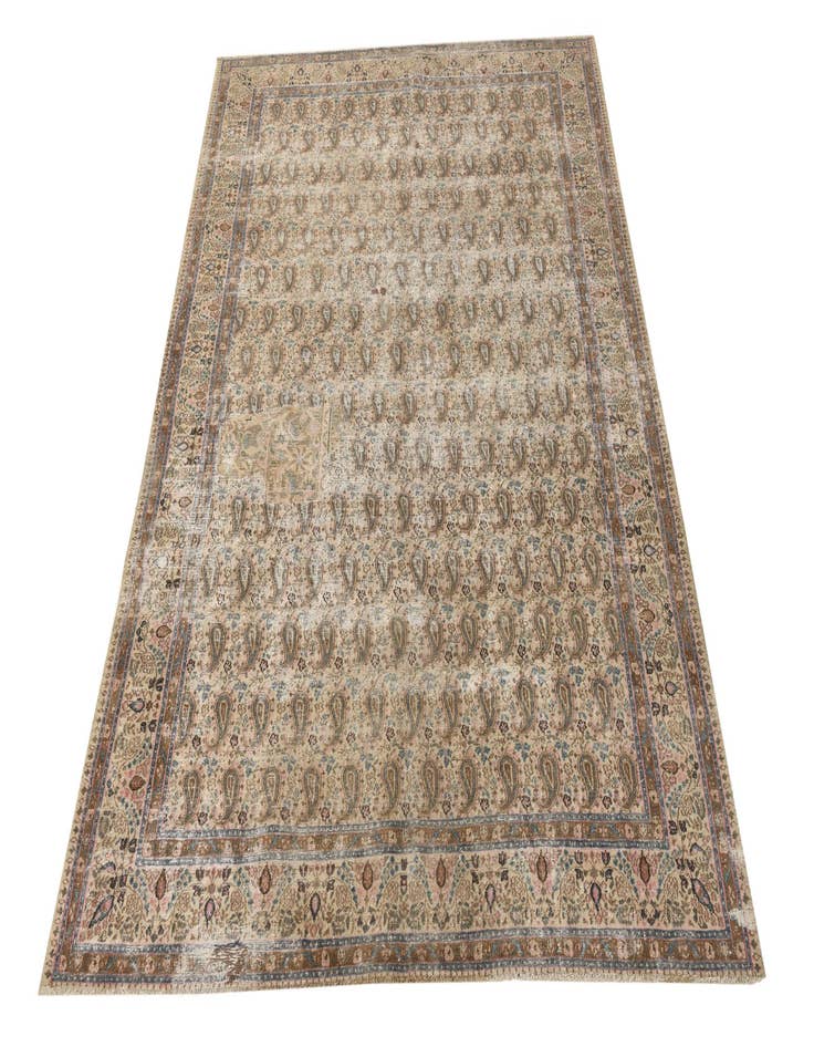 Detail image of  7' x 10' 3  Hand Knotted Ultra Vintage Persian Wool Rug