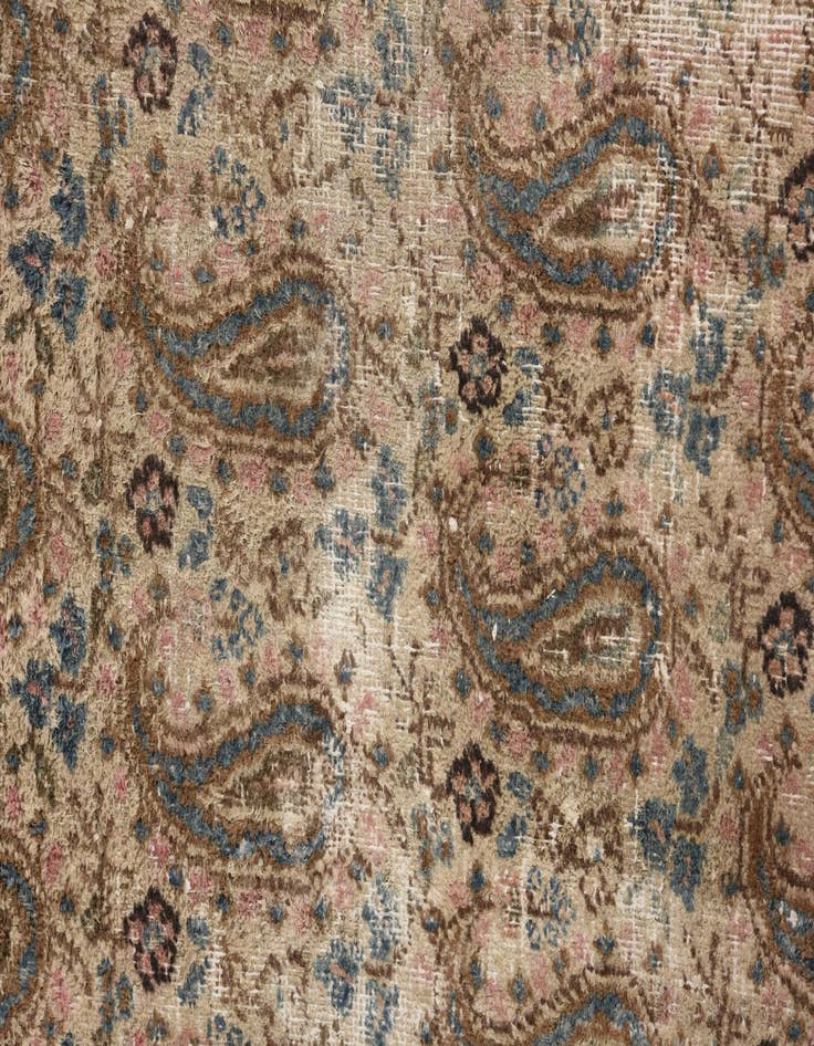 Detail image of  7' x 10' 3  Hand Knotted Ultra Vintage Persian Wool Rug