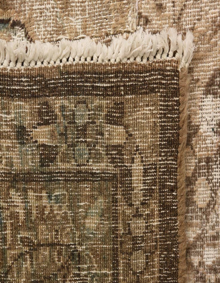 Detail image of  6' 4 x 9' 7  Hand Knotted Ultra Vintage Persian Wool Rug